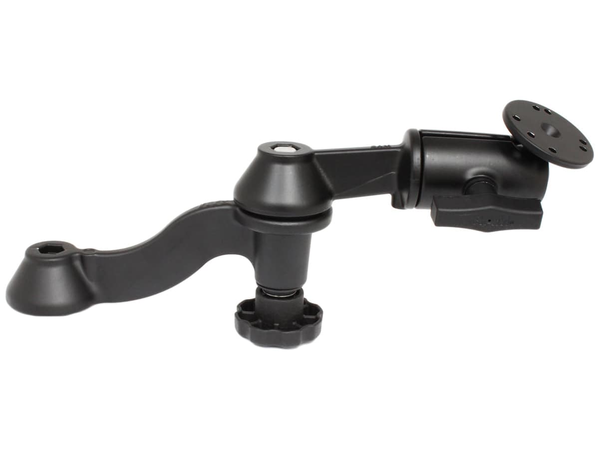 RAM® 12" Curved Double Swing Arm with Round Plate - RAM-VB-110-6U - OC Mounts
