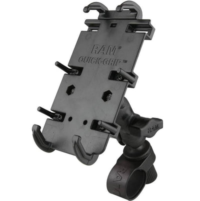 RAM® Quick-Grip™ XL Phone Mount with RAM® Tough-Strap™ Handlebar Base - RAP-B-460-A-PD4U - OC Mounts