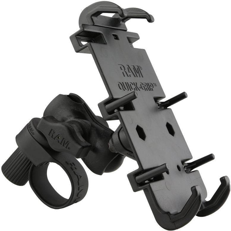 RAM® Quick-Grip™ XL Phone Mount with RAM® Tough-Strap™ Handlebar Base - RAP-B-460-A-PD4U - OC Mounts