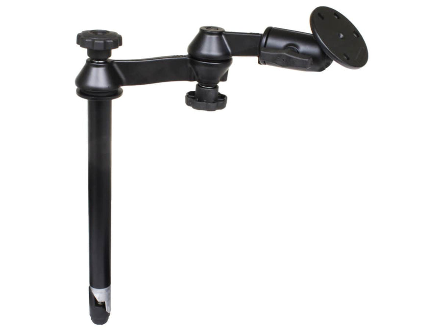 RAM® 12" Upper Pole with Double Swing Arms & Large Round Plate - RAM-VP-SW1-12-240 - OC Mounts