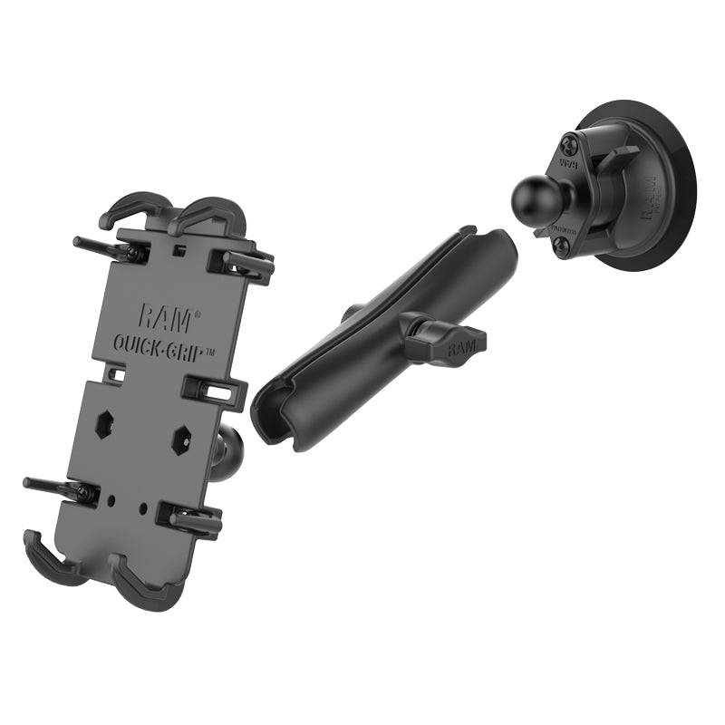 RAM® Quick-Grip™ XL Phone Mount with RAM® Twist-Lock™ Suction Cup - RAM-B-166-C-PD4U - OC Mounts