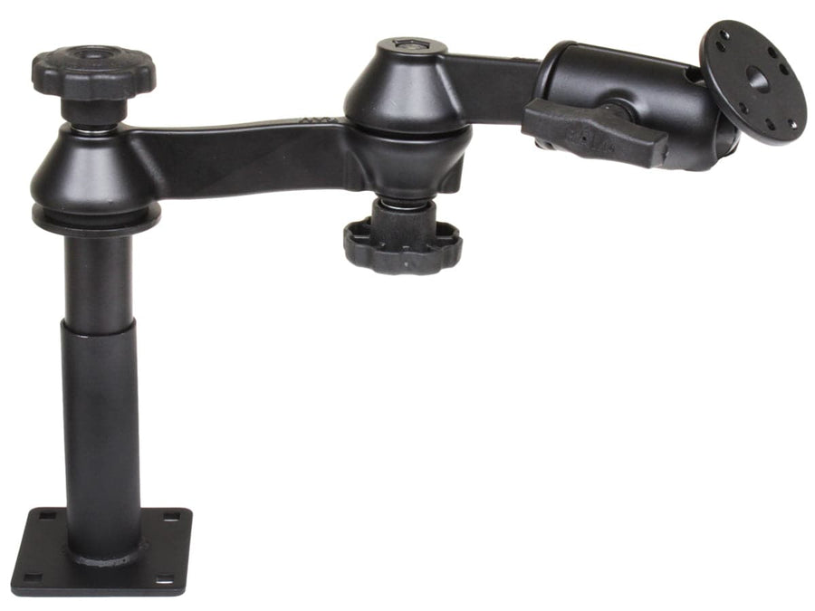 RAM® Tele-Pole™ with 4" & 5" Poles, Double Swing Arms & Round Plate - RAM-VP-SW1-45 - OC Mounts