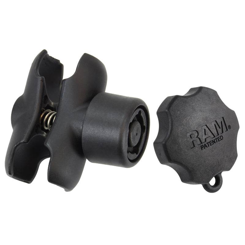 RAM® Double Socket Arm with RAM® Pin-Lock™ Security Knob - RAM-201-BSU - OC Mounts