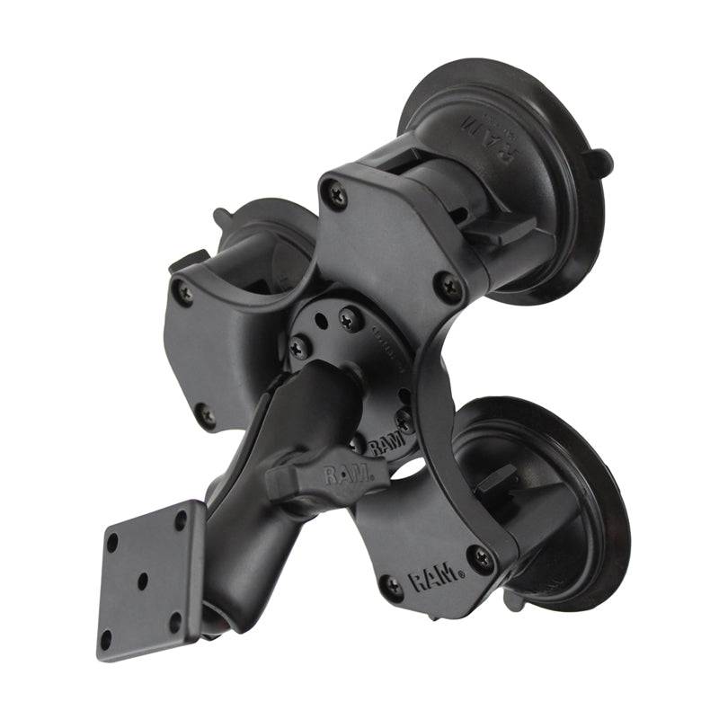 RAM® Twist-Lock™ Triple Suction Cup Mount with Rectangle AMPS Plate - RAM-B-139U-224 - OC Mounts