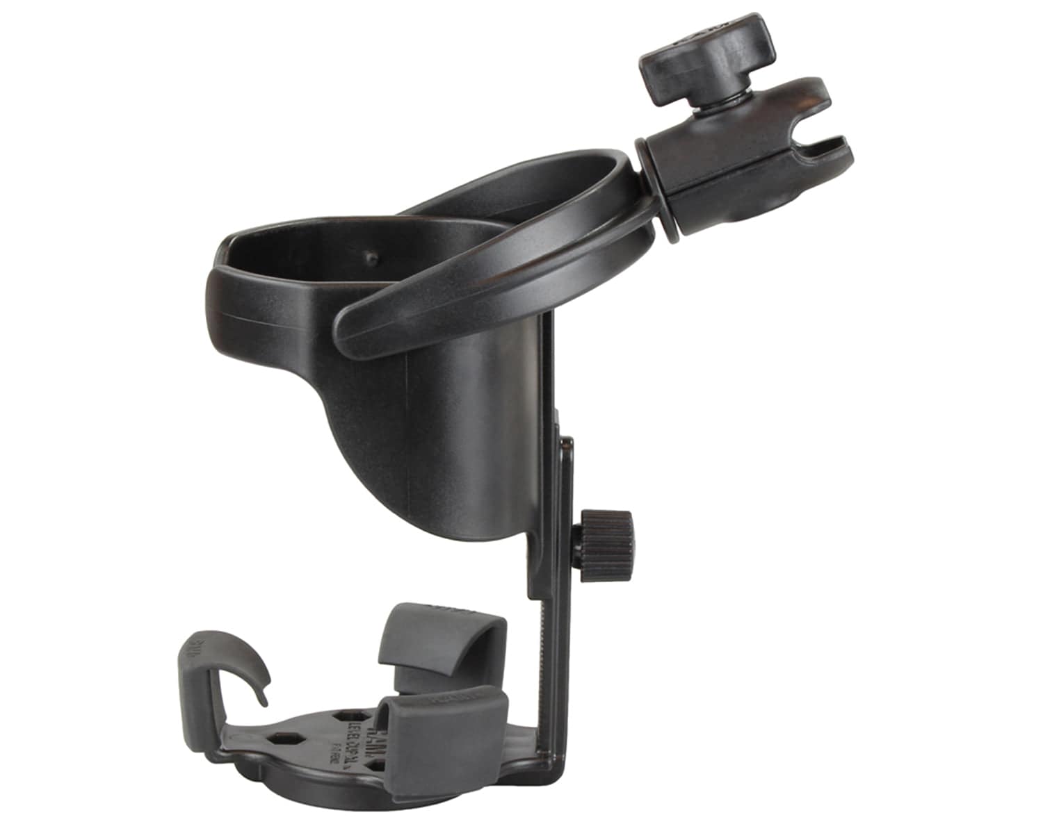 RAM® Level Cup™ XL 32oz Drink Holder with Large Strap Clamp Base - RAP-B-417-200-1-231Z-2NUBU - OC Mounts