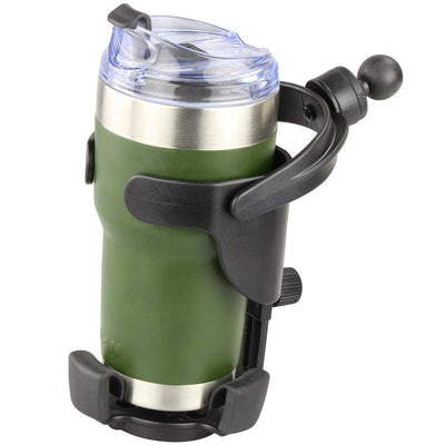 RAM® Level Cup™ XL 32oz Drink Holder with Large Strap Clamp Base - RAP-B-417-200-1-231Z-2NUBU - OC Mounts