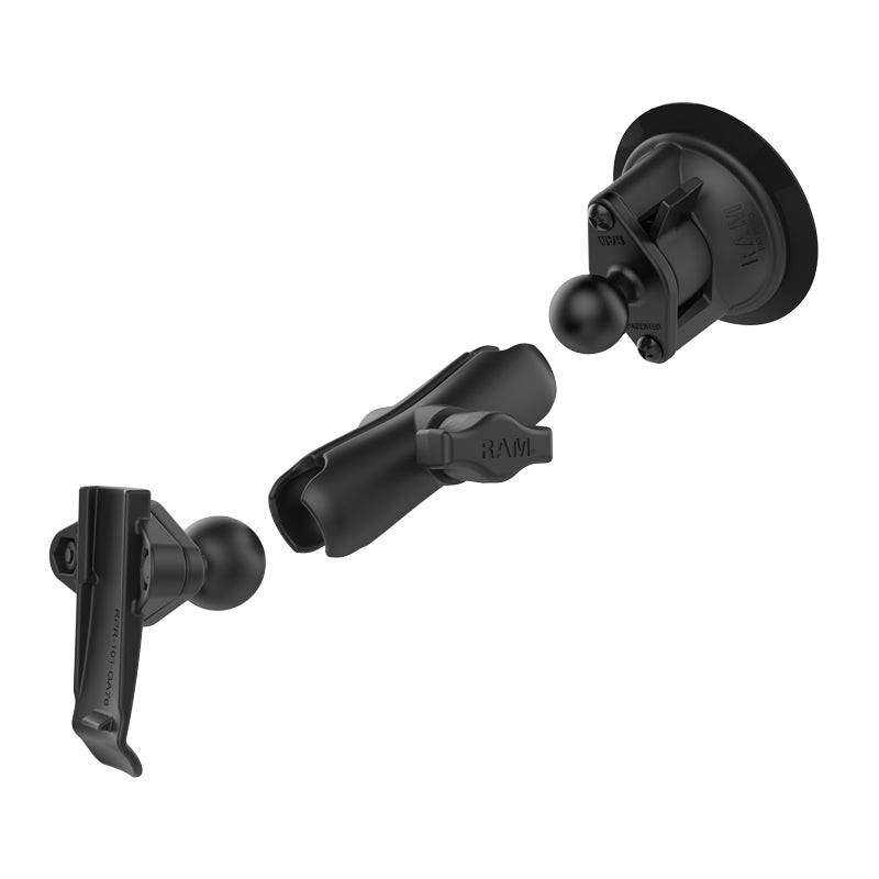 RAM® Twist-Lock™ Suction Cup Mount with Garmin Spine Clip Holder - RAM-B-166-GA76U - OC Mounts