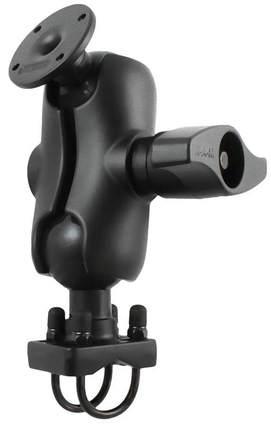 RAM® Double U-Bolt Rail Mount with Round AMPS Plate - RAM-D-254-C-235U