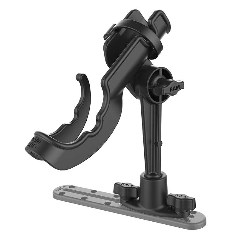 RAM ROD® Fishing Rod Holder with Dual T-Bolt Track Base - RAP-114-421 RAM ROD® Fishing Rod Holder with Dual T-Bolt Track Base - RAP-114-421