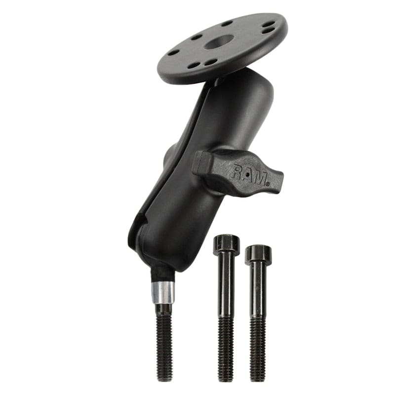 RAM® Motorcycle Handlebar Clamp Mount with M8 Bolts and Round Plate - RAM-B-186-202U - OC Mounts