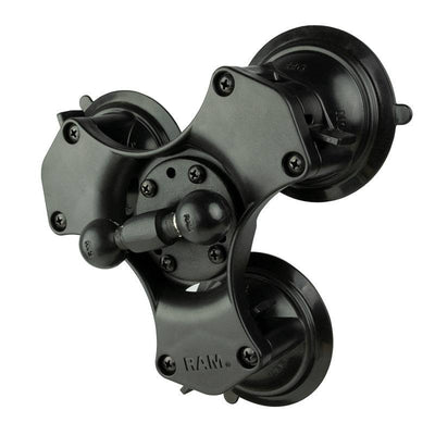 RAM® Twist-Lock™ Triple Suction Cup Double Ball Base - RAP-B-217-365-224-1U - OC Mounts