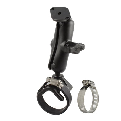 RAM® Double Ball Strap Hose Clamp Mount with Diamond Plate - RAM-B-108U-GP1 - OC Mounts
