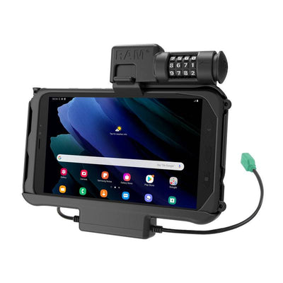 RAM® Combo Locking Power + Data Dock for Samsung Tab Active3 & Active2 - RAM-HOL-SAM58PDCLU - OC Mounts