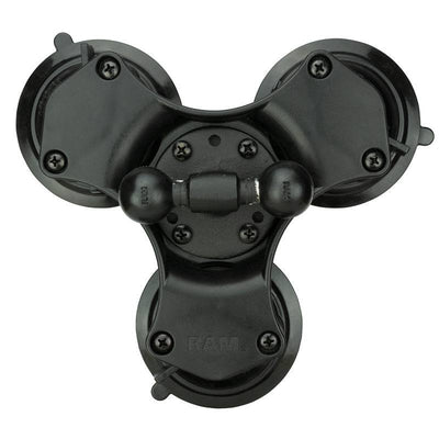 RAM® Twist-Lock™ Triple Suction Cup Double Ball Base - RAP-B-217-365-224-1U - OC Mounts