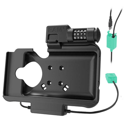 RAM® Combo Locking Power + Dual USB Dock for Tab Active3 & Tab Active2 - RAM-HOL-SAM58PD2CLU - OC Mounts