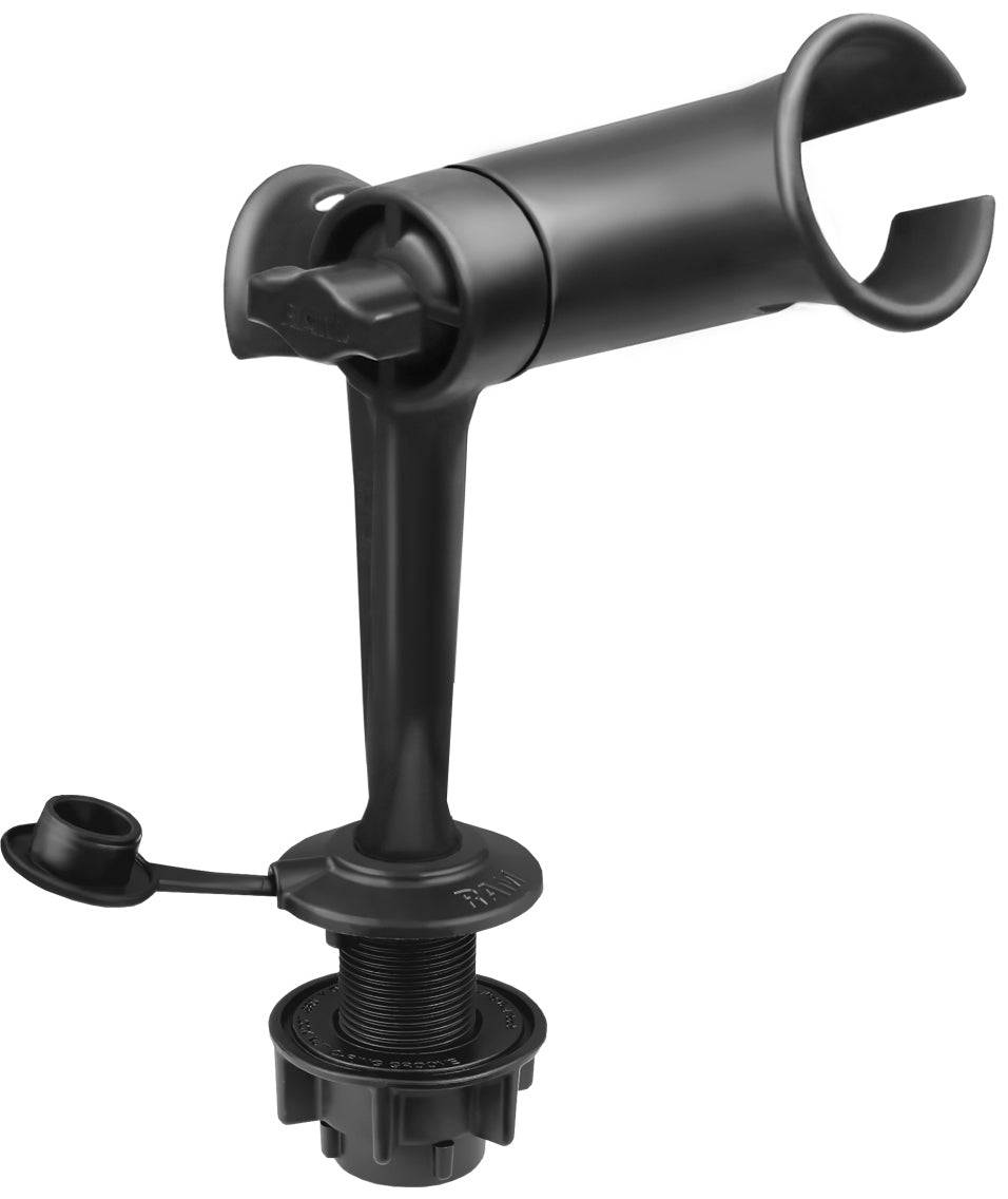 RAM® Tube Jr.™ Rod Holder with Round Flush Base - RAP-390-SFMTU - OC Mounts