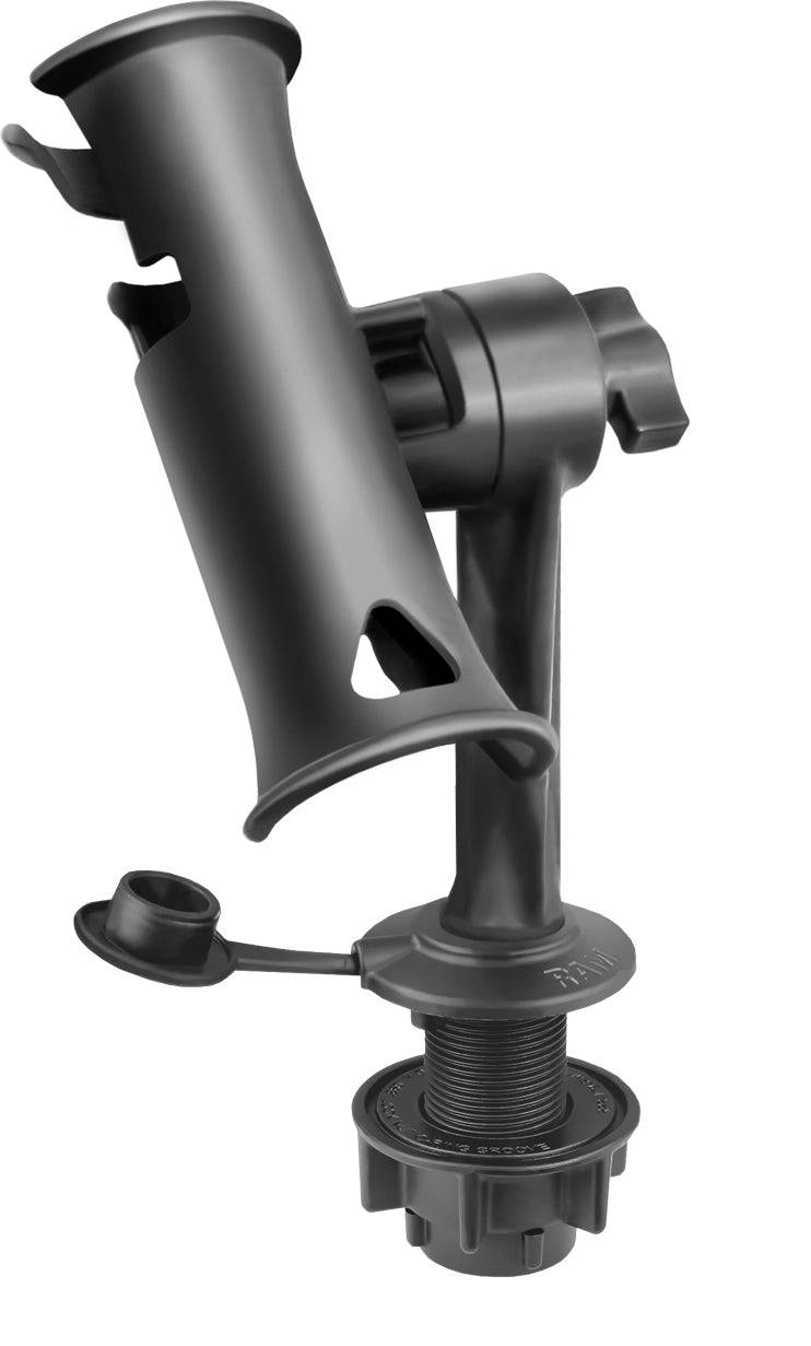 RAM® Tube Jr.™ Rod Holder with Round Flush Base - RAP-390-SFMTU - OC Mounts