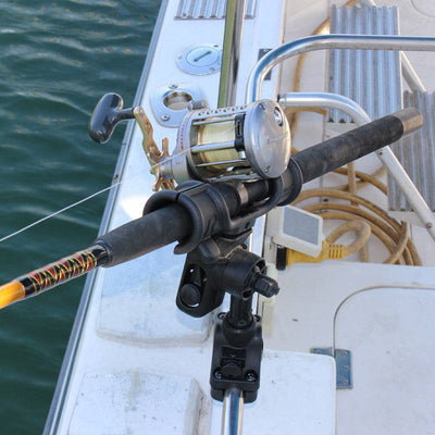 RAM® Light-Speed™ Fishing Rod Holder with Rail Base - RAP-370-R - OC Mounts