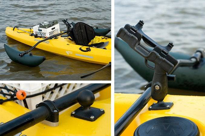 RAM ROD® Fly Rod Holder with 2" x 2.5" Base - RAP-341 - OC Mounts