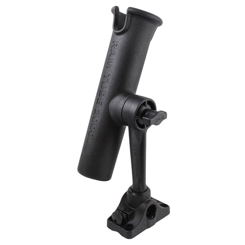 RAM® Tube™ Fishing Rod Holder with Bulkhead/Flat Base - RAM-301-BMP - OC Mounts