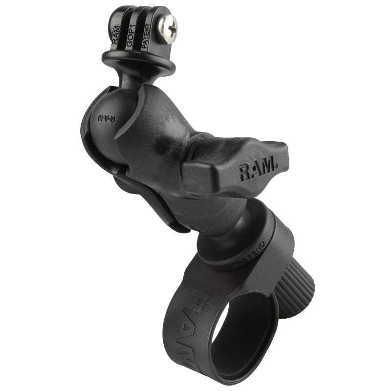 RAM® Tough-Strap™ Double Ball Mount with Universal Action Camera Adapter - RAP-B-460-A-GOP1U - OC Mounts