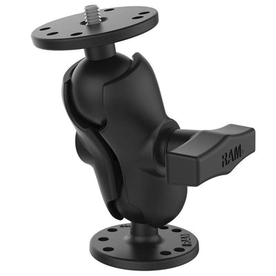 RAM® Double Ball Mount with 1/4"-20 Male Thread - RAM-101AU-B - OC Mounts