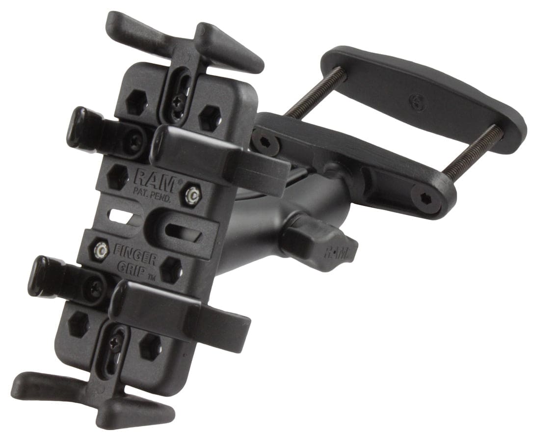 RAM® Finger-Grip™ Universal Holder with 3" Square Post Clamp Mount - RAM-B-247-3-UN4U - OC Mounts
