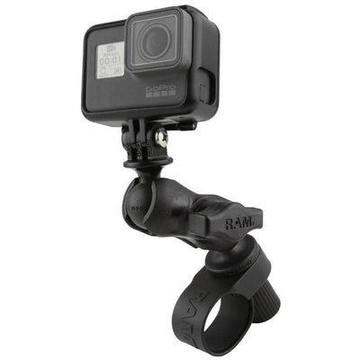 RAM® Tough-Strap™ Double Ball Mount with Universal Action Camera Adapter - RAP-B-460-A-GOP1U - OC Mounts