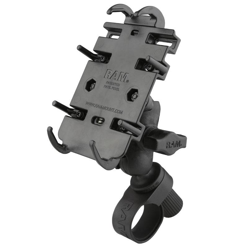 RAM® Quick-Grip™ Phone Mount with RAM® Tough-Strap™ Handlebar Base - RAP-B-460-A-PD3U - OC Mounts