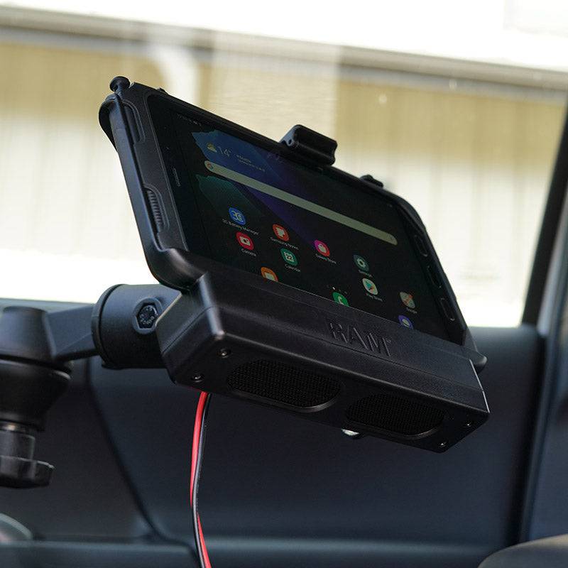 RAM® Powered Dock for Tab Active3 & 2 with Speaker Box - RAM-HOL-SAM61PU - OC Mounts