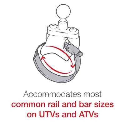 RAM® Level Cup™ 16oz Drink Holder with ATV/UTV Rail Base - RAM-B-132R-2U - OC Mounts