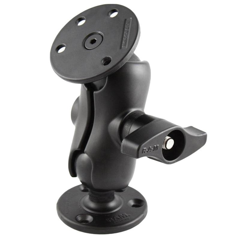 RAM® Universal Double Ball Mount with Two Steel Reinforced Round Plates - RAM-D-101U-C-IN1 - OC Mounts