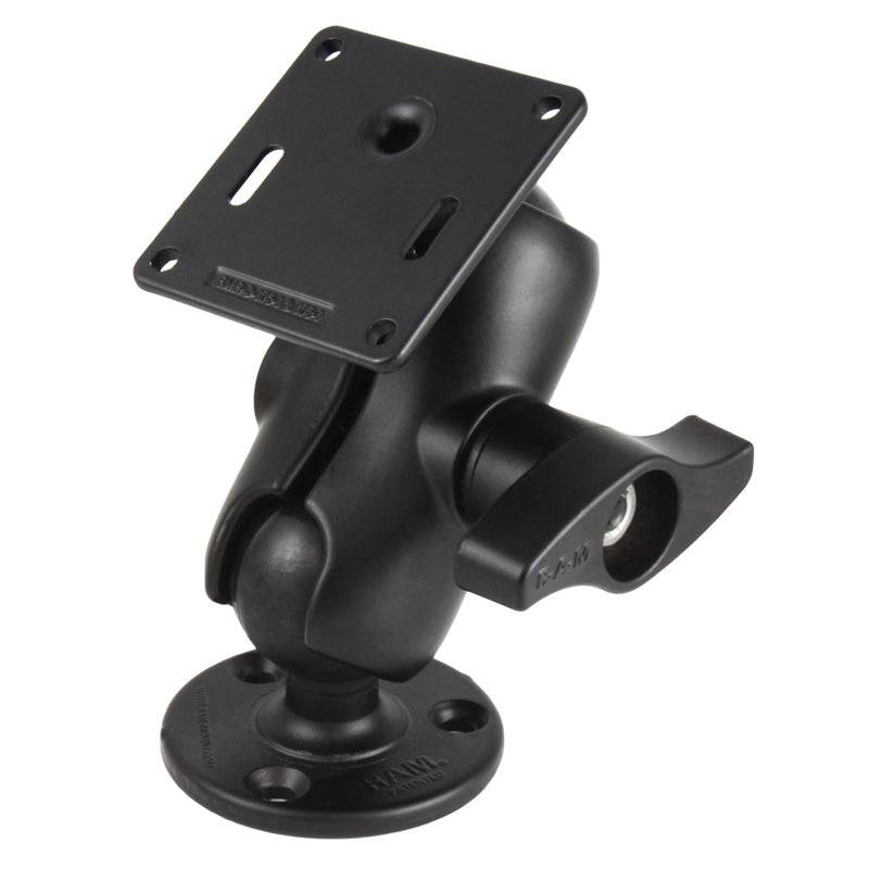 RAM® Double Ball Mount with 75x75mm VESA Plate and Jam Nut - RAM-D-101U-C-MI1-2461 - OC Mounts