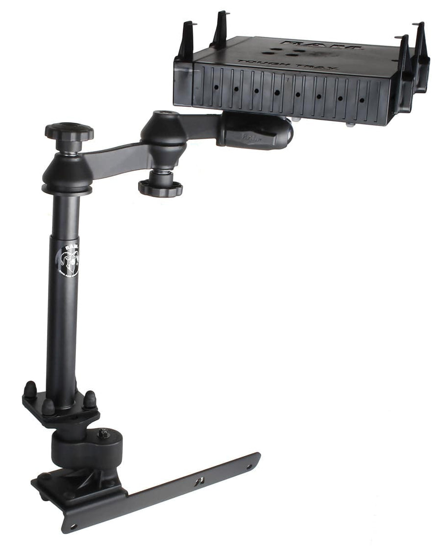 RAM® No-Drill™ Laptop Mount with Flat Arms for '12-23 Ram 2500-5500 - RAM-VB-178A-SW1-FL - OC Mounts