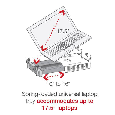 RAM® No-Drill™ Laptop Mount with Flat Arms for '12-23 Ram 2500-5500 - RAM-VB-178A-SW1-FL - OC Mounts