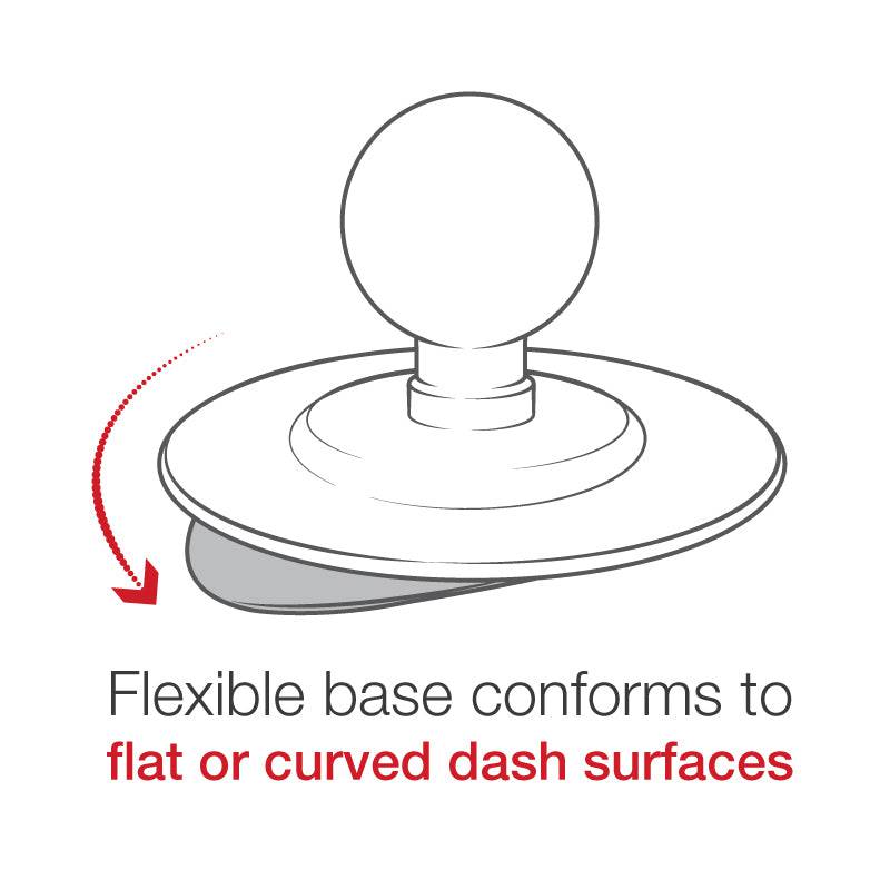 RAM® Flex Adhesive Double Ball Mount with AMPS Plate - RAP-B-378-A-347U - OC Mounts