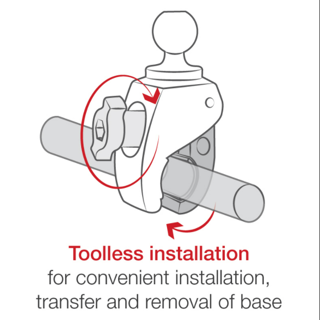 RAM® Quick-Draw™ Mobile Printer Holder RAM® Tough-Claw™ - RAM-B-400U-C-VPR-104 - OC Mounts