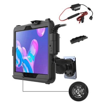 RAM® Tough-Case™ with Fan Bundle for Tab Active Pro - RAM-101B-TC-SAM54F-V7B1U - OC Mounts