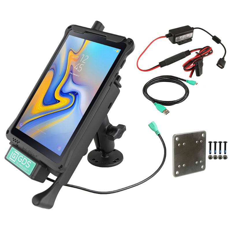 GDS® Locking Vehicle Dock for Samsung Tab A 8.0 (2018) Dash Mount Bundle - RAM-GDS-B-101LB-SAM40-V7B1U - OC Mounts