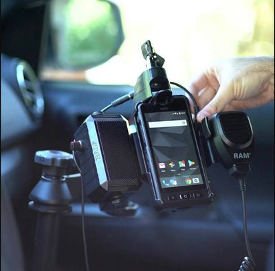 GDS® Audio™ Amplified Speaker with PTT Breakout Feature - RAM-SPEAK-A02 - OC Mounts