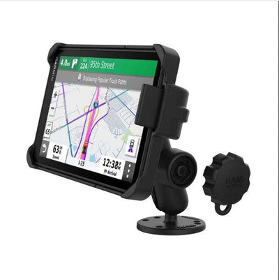 RAM® EZ-Roll'r™ Drill-Down Mount for Garmin dēzl™ OTR700 - RAM-B-138L-GA77LU - OC Mounts