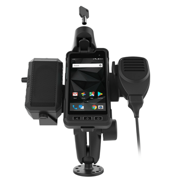 RAM® Double Ball Mount for Sonim XP8 with Speaker & Hardwire Bundle - RAM-138-S-SNM2PL-V7B1U - OC Mounts