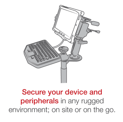 IntelliSkin® Next Gen with LED Light for Samsung Tab A 8.4 SM-T307 - RAM-GDS-SKIN-SAM67-NG-LED - OC Mounts