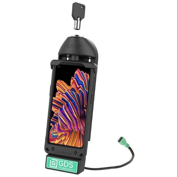GDS® Locking Vehicle Phone Dock with mUSB for IntelliSkin® - RAM-GDS-DOCKL-V3U - OC Mounts