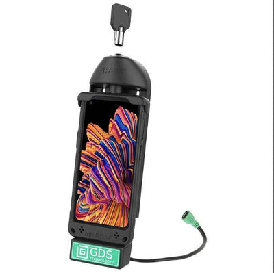 GDS® Locking Vehicle Phone Dock with mUSB for IntelliSkin® - RAM-GDS-DOCKL-V3U - OC Mounts