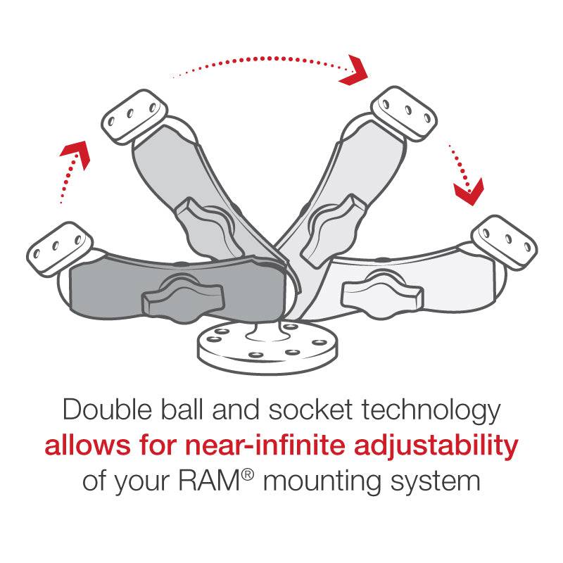 RAM® Drill-Down Mount with Spring-Loaded Phone Holder - RAM-B-138-UN5U - OC Mounts