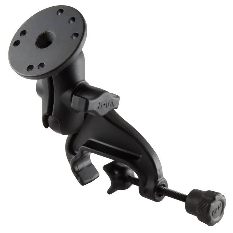 RAM® Double Ball Yoke Clamp Mount with Round Plate - RAM-B-121-A-202 - OC Mounts