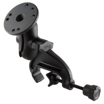 RAM® Double Ball Yoke Clamp Mount with Round Plate - RAM-B-121-A-202 - OC Mounts