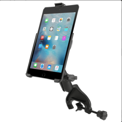 RAM® EZ-Roll'r™ Cradle with Yoke Clamp Mount for Apple iPad mini 4 & 5 - RAM-B-121-AP20U - OC Mounts