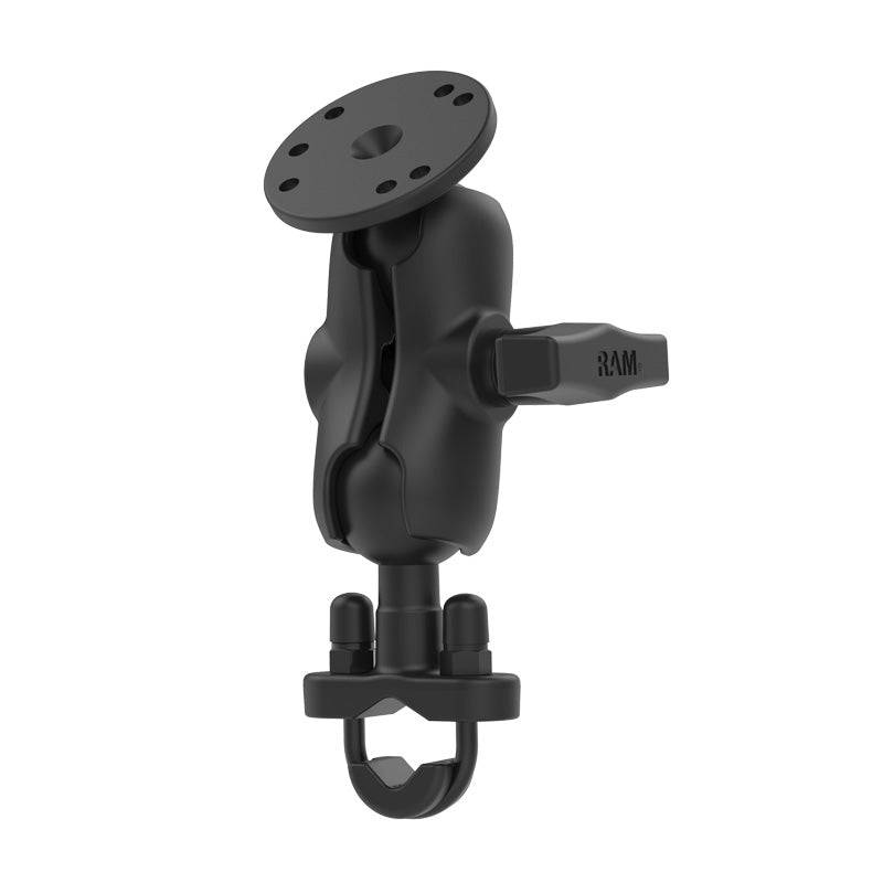 RAM® Handlebar U-Bolt Double Ball Mount with Round Plate - RAM-149Z-B-202U - OC Mounts